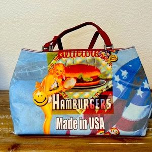 Isabella Fiore USA Flag drive in diner satchel